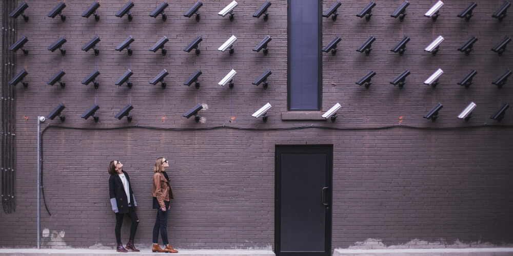 Surveillance cameras people